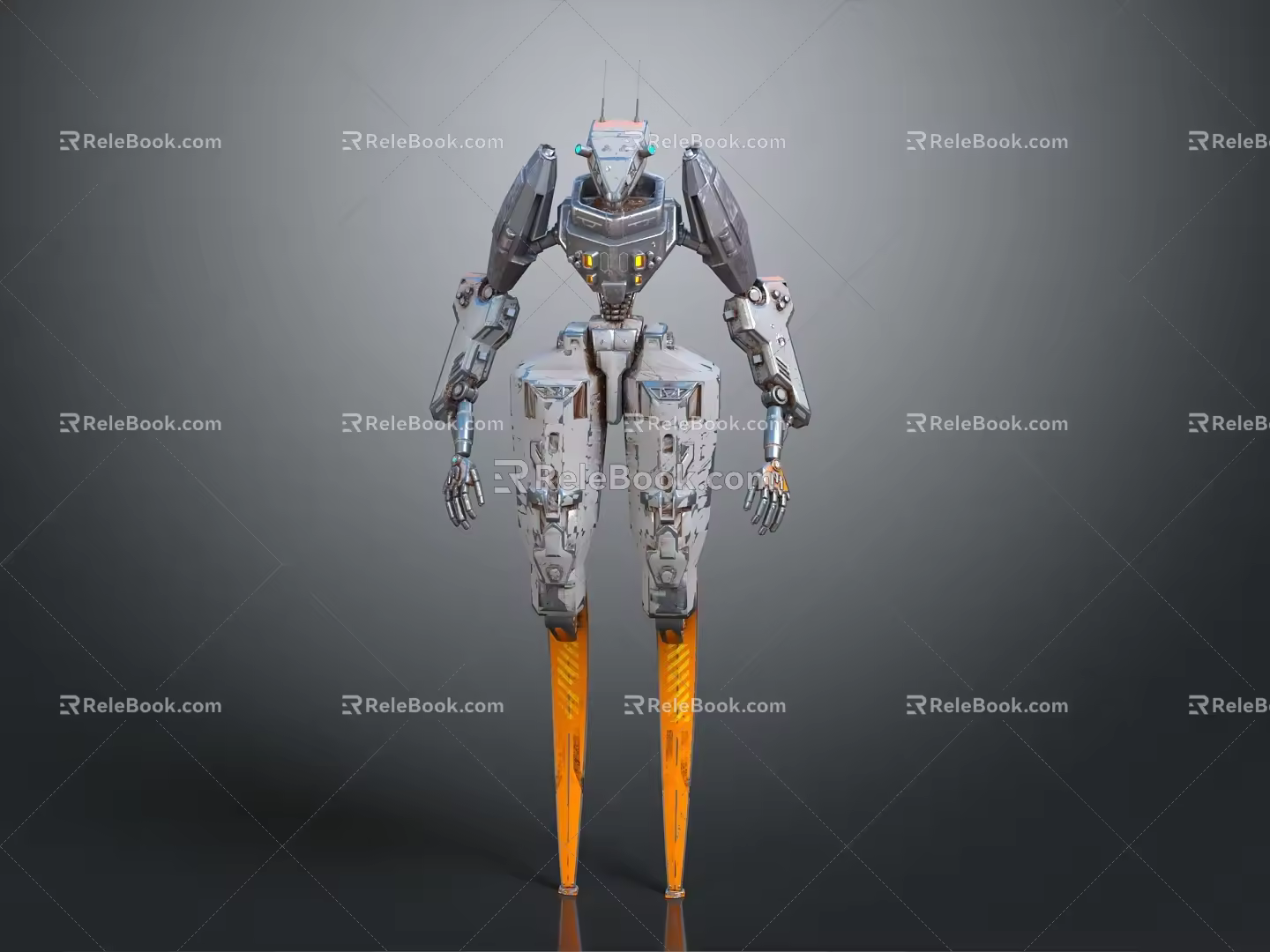 Modern robot alien warrior alien warrior alien soldier alien army pair 3d model
