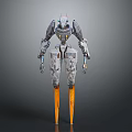 Modern robot alien warrior alien warrior alien soldier alien army pair 3d model