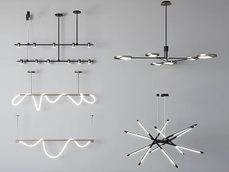 Modern chandelier 3d model