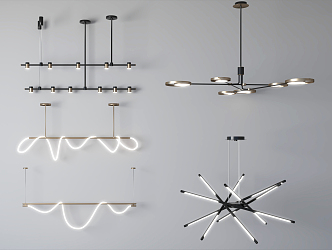 Modern chandelier 3d model