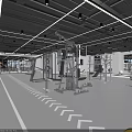 Modern Fitness Gym With Diverse Workout Equipment And Spacious Training Space