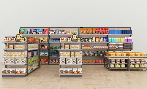 supermarket department store shelves 3d model