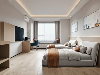 Modern Rooms Hotel Apartment Rooms 3d model