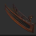 Elegant Wooden Staircase With Decorative Design And Ornate Railings Details