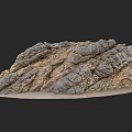 Garden Landscape Decorative Rock With Natural Texture And Yellow Green Moss On Stone Base