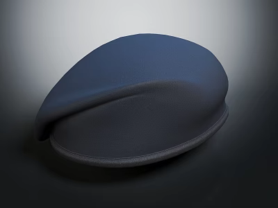 Dark Blue Classic Beret Soft Fabric Casual Everyday Wear Stylish Accessory for Men and Women 3d model