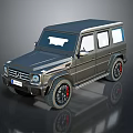 Dark Gray Off Road SUV With Large Wheels Red Brake Calipers And Bold Grille