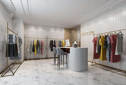 Modern Clothing Store 3d model