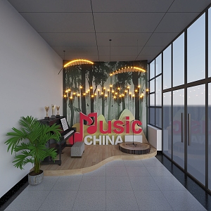 Modern Exhibition Music Exhibition Area 3d model