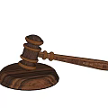Classic Design Handcrafted Wooden Gavel Ornament Set With Natural Texture Base