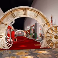 Huangshi Marathon Energetic Event Stage With Speaker And Red Decorations