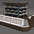 Alcohol and Tobacco Cabinet Display Cabinet Booth 3d model