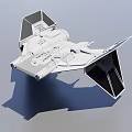 TIE Fighter Military Weapon Model With Detailed Cockpit And Wing Structure
