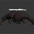 Zombie Soldier Undead Character In Tactical Military Gear With Clawed Hands And Bloody Details
