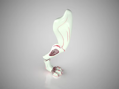 Modern mechanical cat legs 3d model