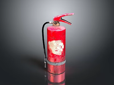 Red Fire Extinguisher Essential Electrical Safety Equipment For Home And Office Use 3d model