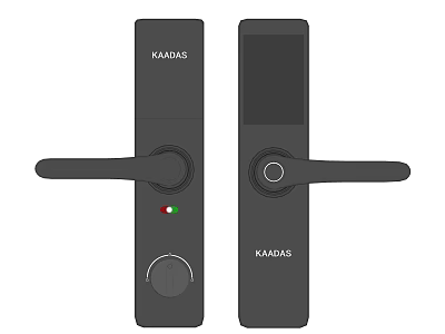 KAADAS Smart Door Handle With Fingerprint Scanner Indicator Light And Knob 3d model