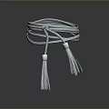 Elegant White Braided Decorative Cord with Tassels for Home Decoration
