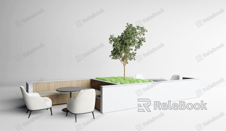 Modern leisure table and chair combination model