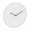 Minimalist White Wall Clock With Black Numbers And Hands For Home Interior 3d model
