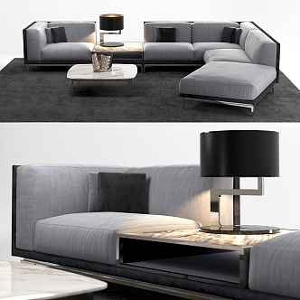 Modern Multiplayer Sofa Corner Sofa 3d model