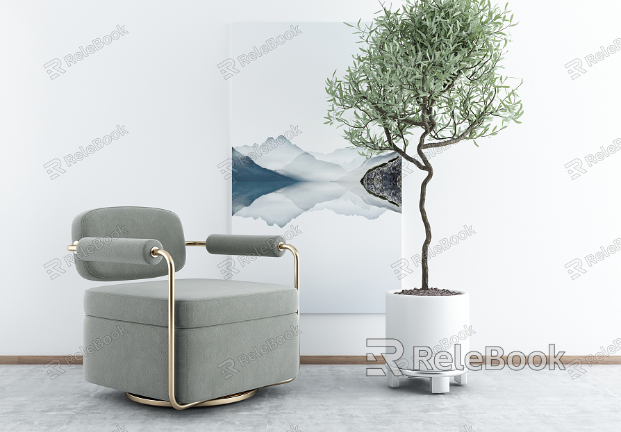 Light Luxury Single Person Sofa Single Chair Sofa model