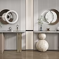 Modern Light Luxury Entrance Table End View Desk 3d model