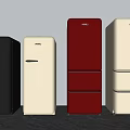HABIT Standing Refrigerators In Multiple Colors Black White Red And Cream Lineup