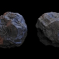 stone stone block round stone meteorite stone ball rune 3d model