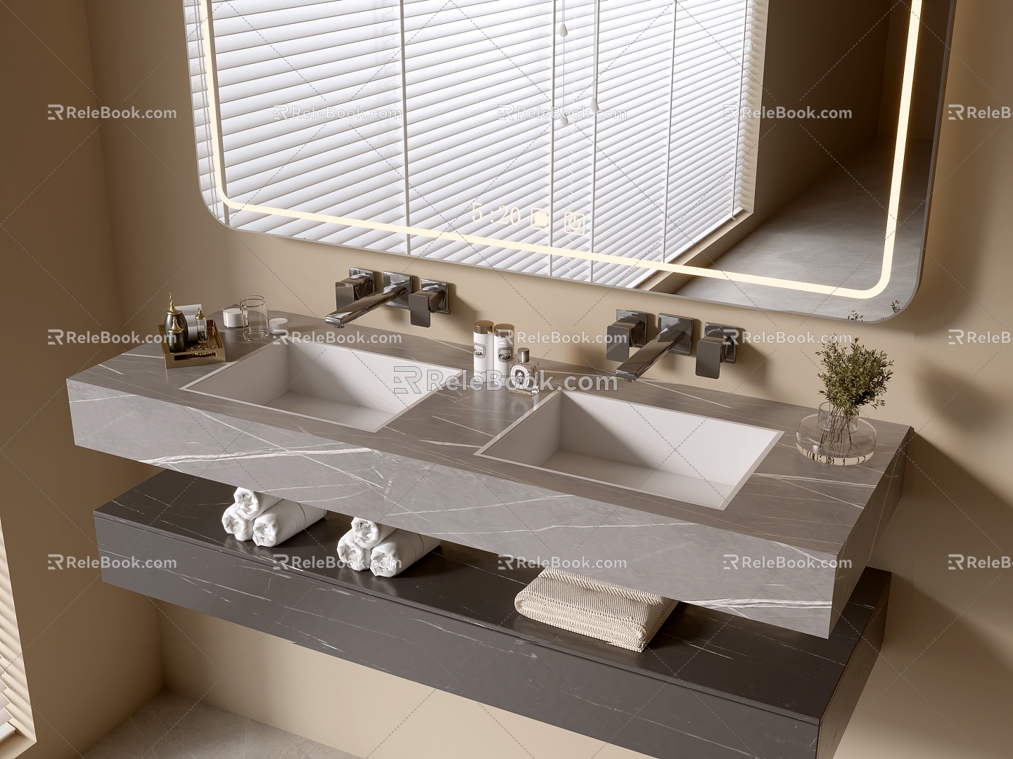 Modern Bathroom Cabinet Bathroom Basin Bathroom Ornaments 3d model