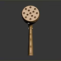 Shiny Golden Metallic Handheld Spray Gun With Multiple Round Nozzle Holes
