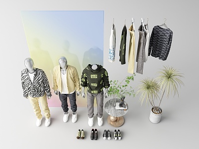 Modern model clothing 3d model