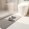 Modern Bathroom Interior Design With Glass Shower Toilet Marble Vanity And Cabinets