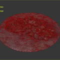 Natural Wood and Stone Mixed Decorative Round Surface with Textured Elements and Earthy Tones