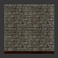 Cartoon Scene of Cozy Indoor Setting With Stone Walls Red Booth Wooden Tables and Stools
