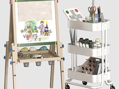 Modern tool rack children's drawing board model