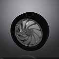 Silver Modern Car Wheel Rim With Tire For Auto Parts Design