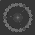 Stylish Modern Hanging Circular Chandelier With Transparent Glass Balls And Gold Accents