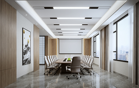 Modern Meeting Room Meeting Table and Chair 3d model