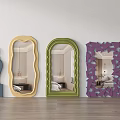 Colorful Mirrors With Unique Shapes For Home Interior Wall