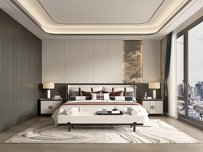 New Chinese bedroom model