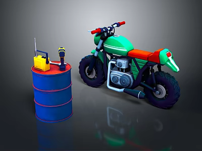 Motorcycle Two-wheeled Motorcycle Cross-country Motorcycle Road Race Motorcycle Motor Vehicle Transport 3d model