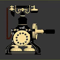 Vintage Mechanical Computer Featuring Gold Black Gears Knobs And Retro Mechanical Structure