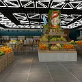 Fresh Fruit Store Interior With Global Member Experience And Various Fruits 3d model