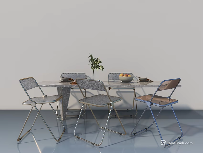 Modern Hinged Door For Kitchen Interior With Sleek Design And Tempered Glass Panel 3d model