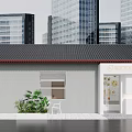 Modern Photography Studio With Studio Lights Tripods Paintings On Walls Gray Floor And Small Decor