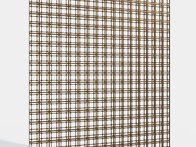 Modern Grid Pattern Room Divider With Brown And White Lattice For Interior Decoration 3d model
