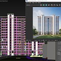 Residential Building 3d model