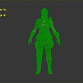 Steampunk Female Character With Mechanical Armor And Goggles 3D Model Design