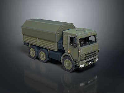 Green Military Armored Tank With Heavy Duty Tracks And Turret Structure 3d model